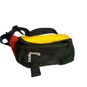 Vintage BOLI BAG Fanny Pack Blue, GreenTravel Hiking Walking Carry On Waist